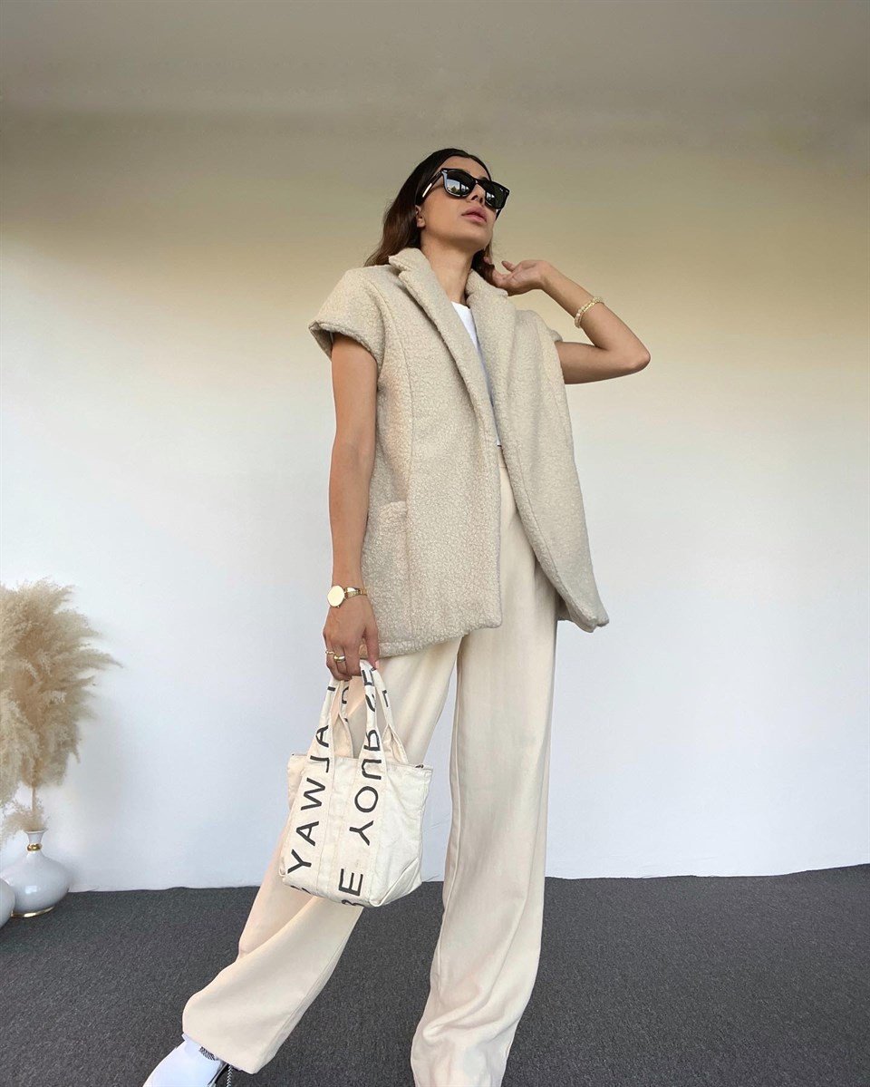 Taş Suni Kürk YelekGausYELEKGU00487