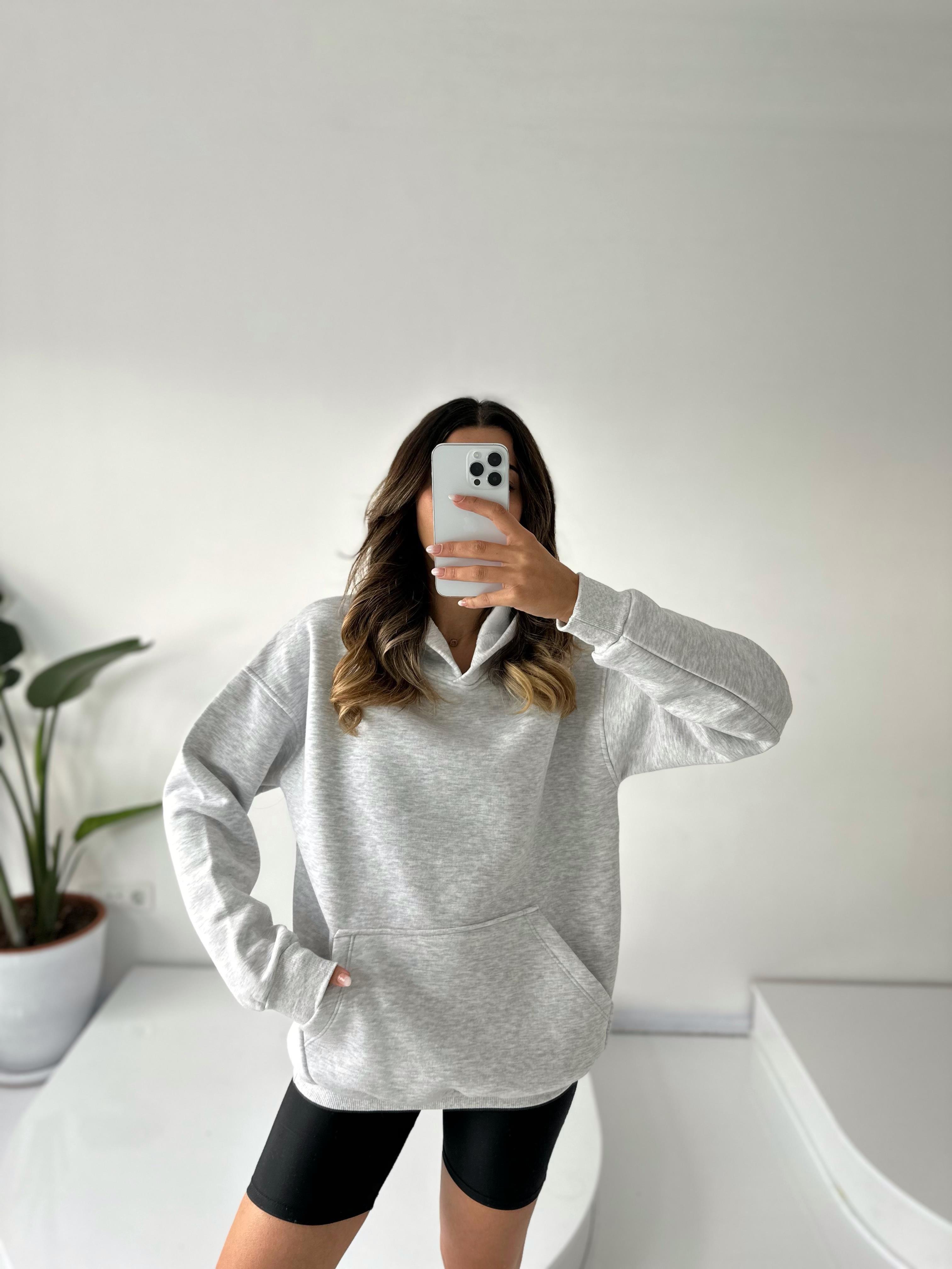 Visha Gri Oversize SweatshirtGausSWEATSHIRTGU002176