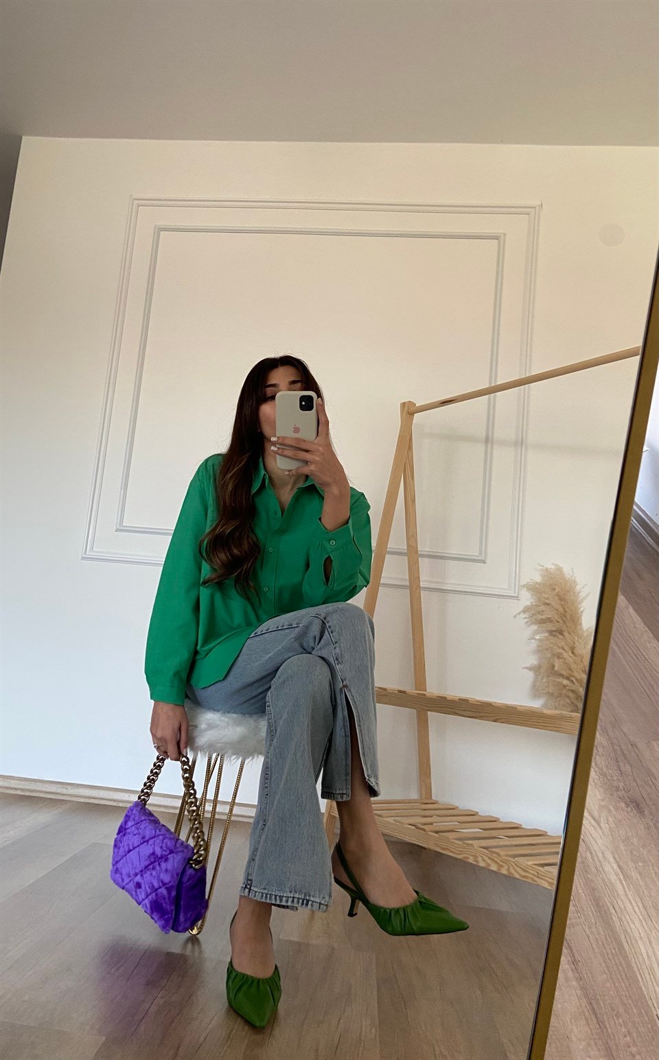 Yeşil Oversize Gömlek