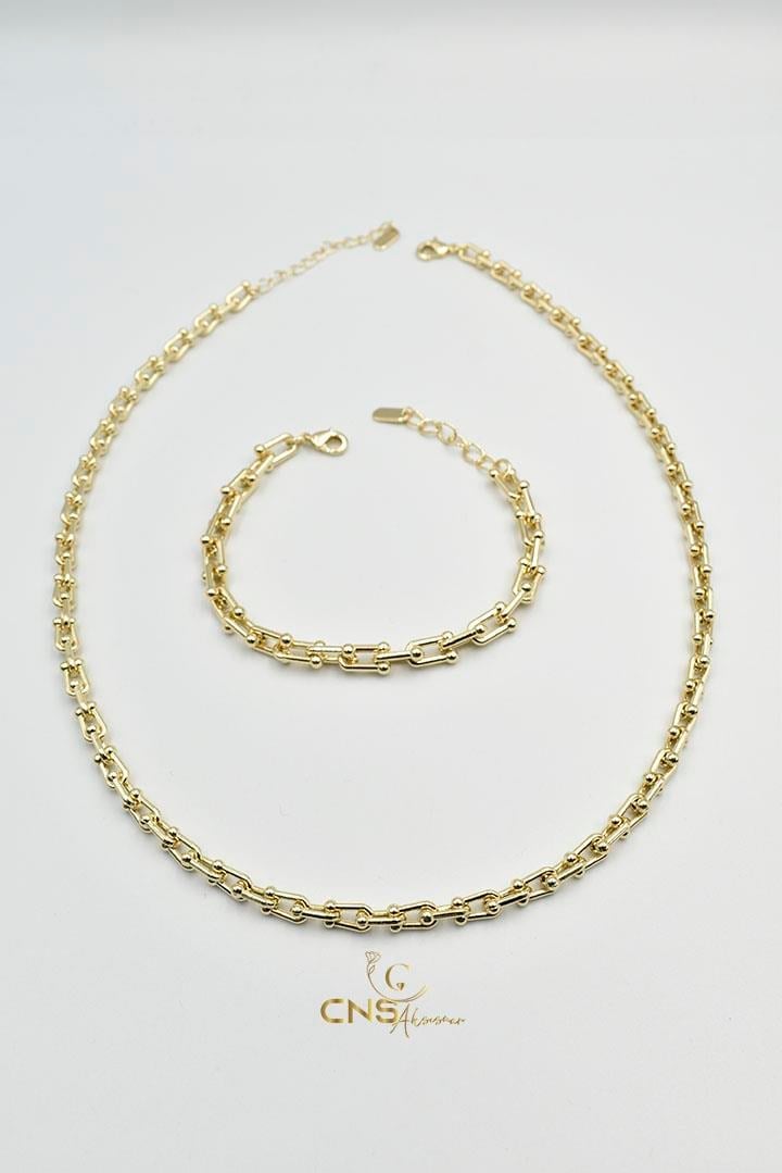 14K Xp Vip Marka Model Set Kolye/Bileklik