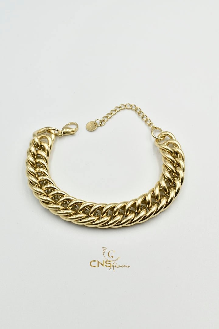 İç İçe Geçmiş Halka Klasik Kalın Model Zincir Künye