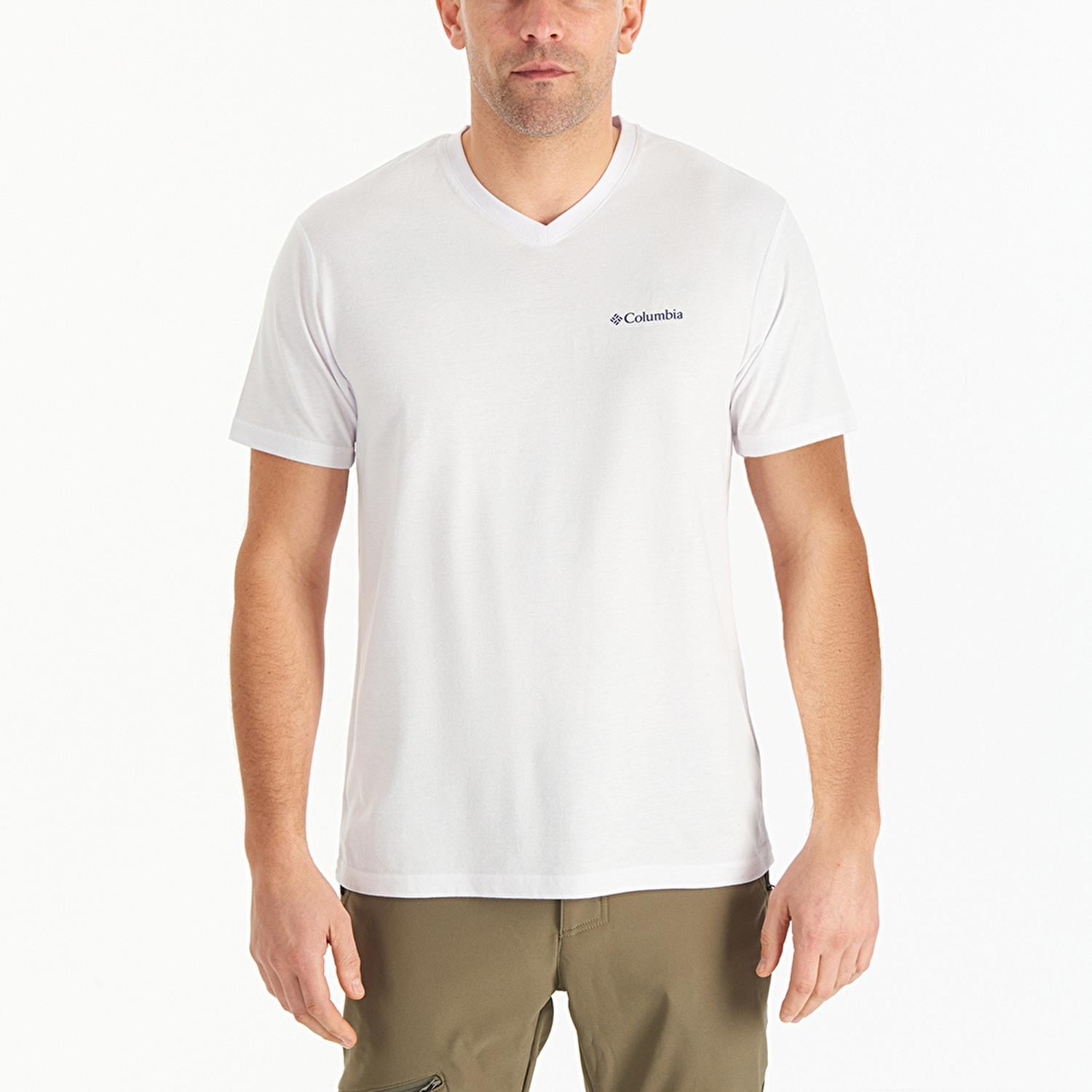 Columbia Cs0288 Csc M Basic Sm Logo Brushed V Neck Ss Tee Erkek T-Shirt