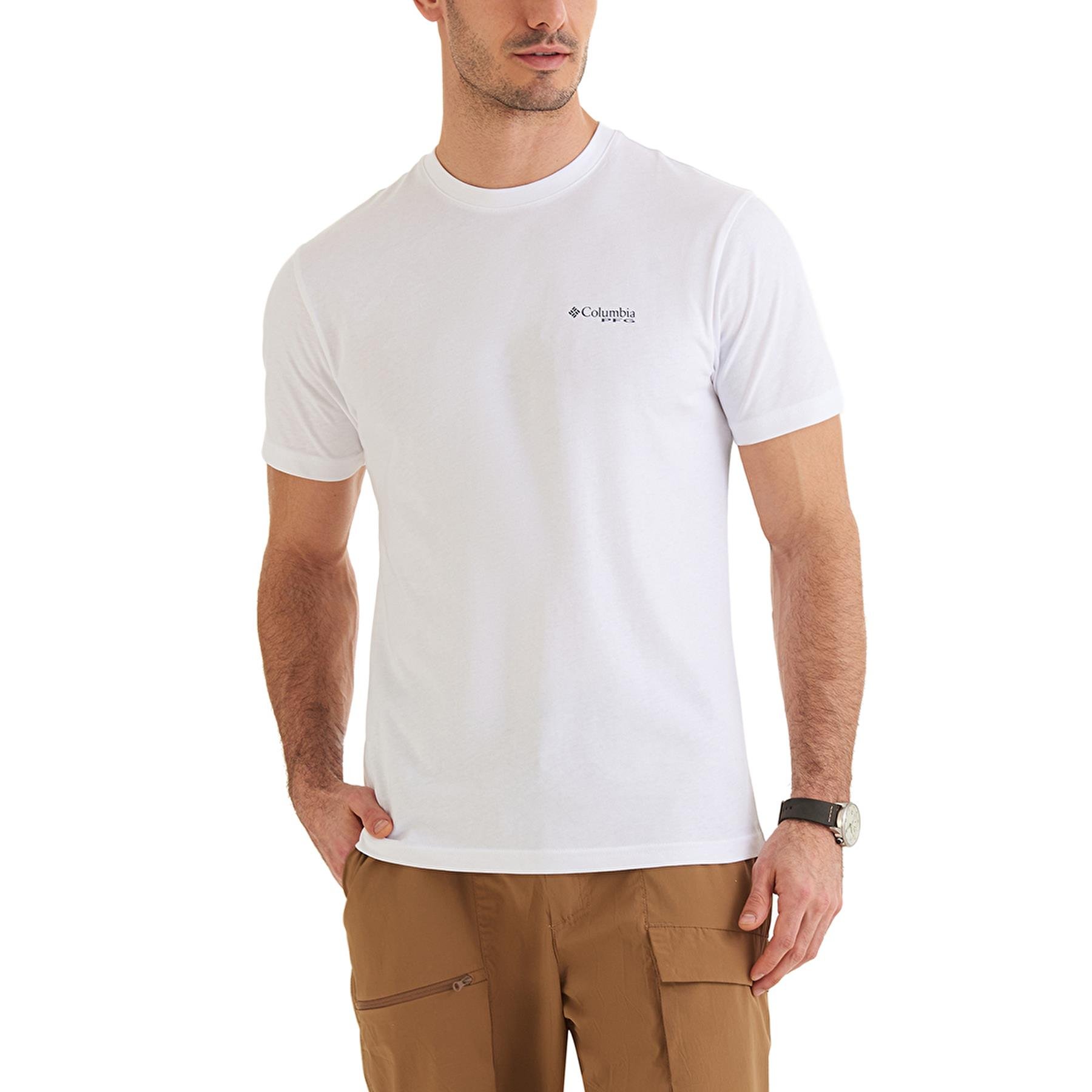 Columbia Cs0373 Csc M Pfg Tarpon Print Ss Tee Erkek T-Shirt