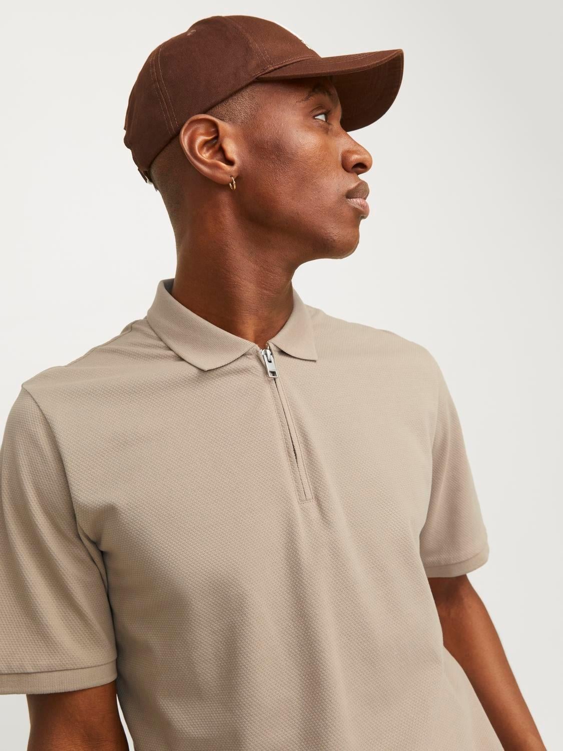 Jack & Jones Jjemac Zip Ss Polo Sn Erkek T-Shirt
