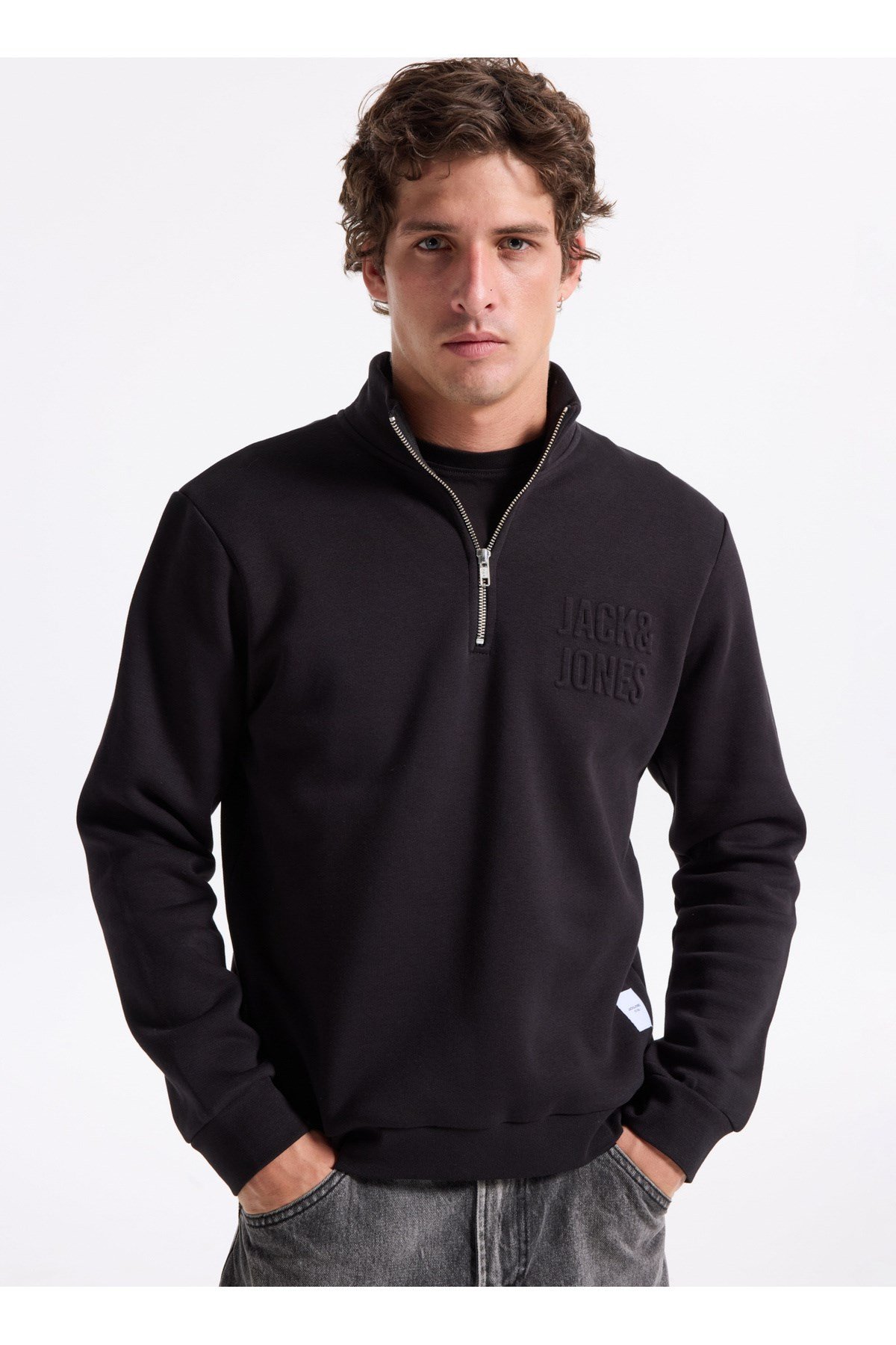 Jack & Jones Jornewove High Neck Baw25 Erkek Sweatshirt