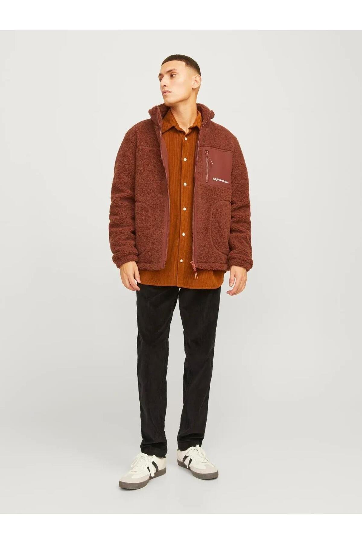 Jack & Jones Jorvesterbro Teddy Jacket Aw24 Noos Erkek Polar Ceket