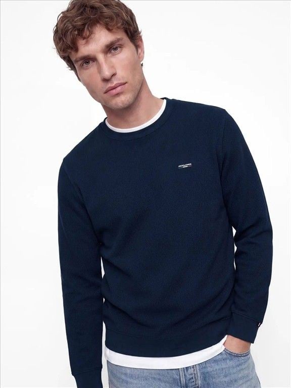 Jack & Jones Jprblualves Structure Crewneck Erkek Sweatshirt