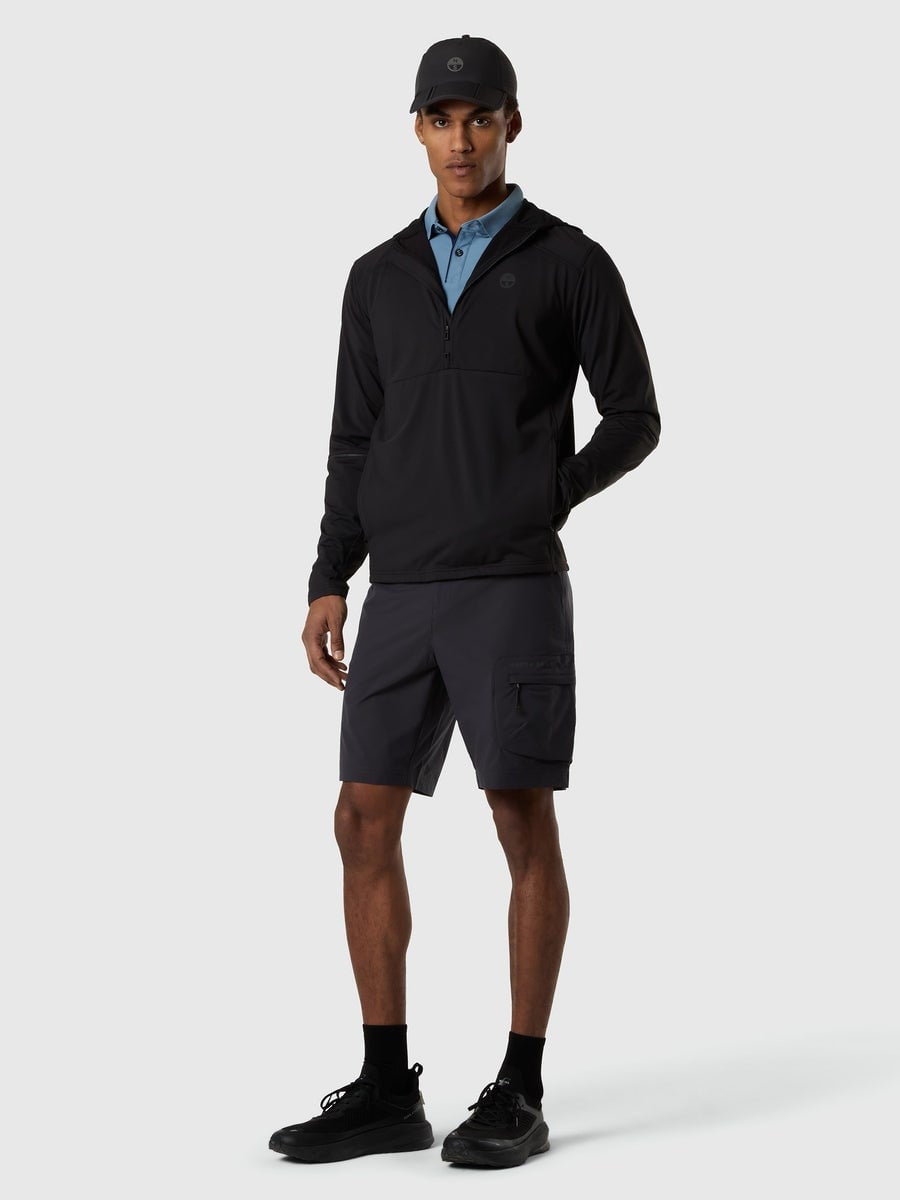 North Sails Kapüşonlu Yarım Fermuarlı Erkek Sweatshirt