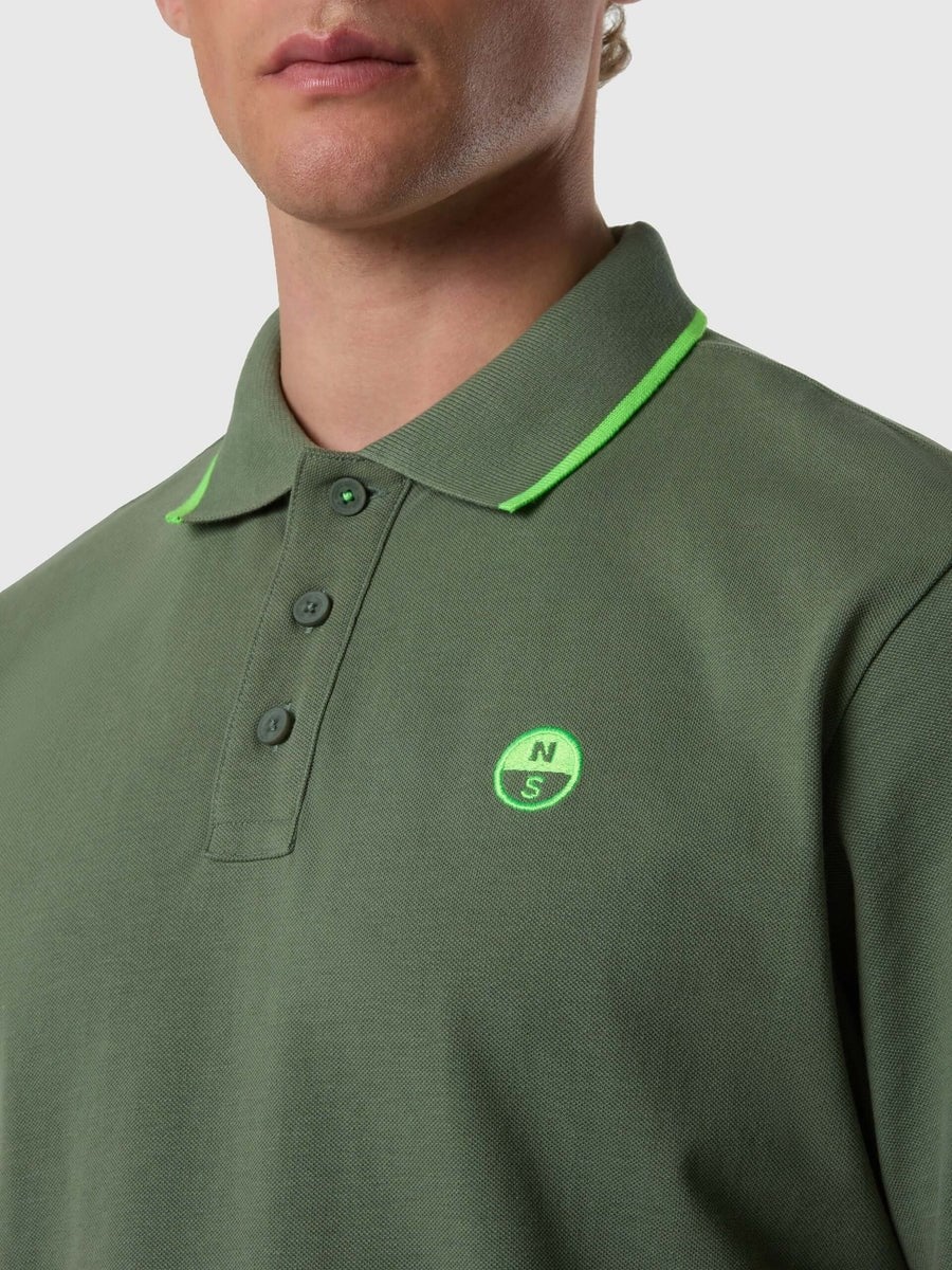 North Sails Kontrast Şertili Kısa Kollu Erkek Polo Yaka T-Shirt