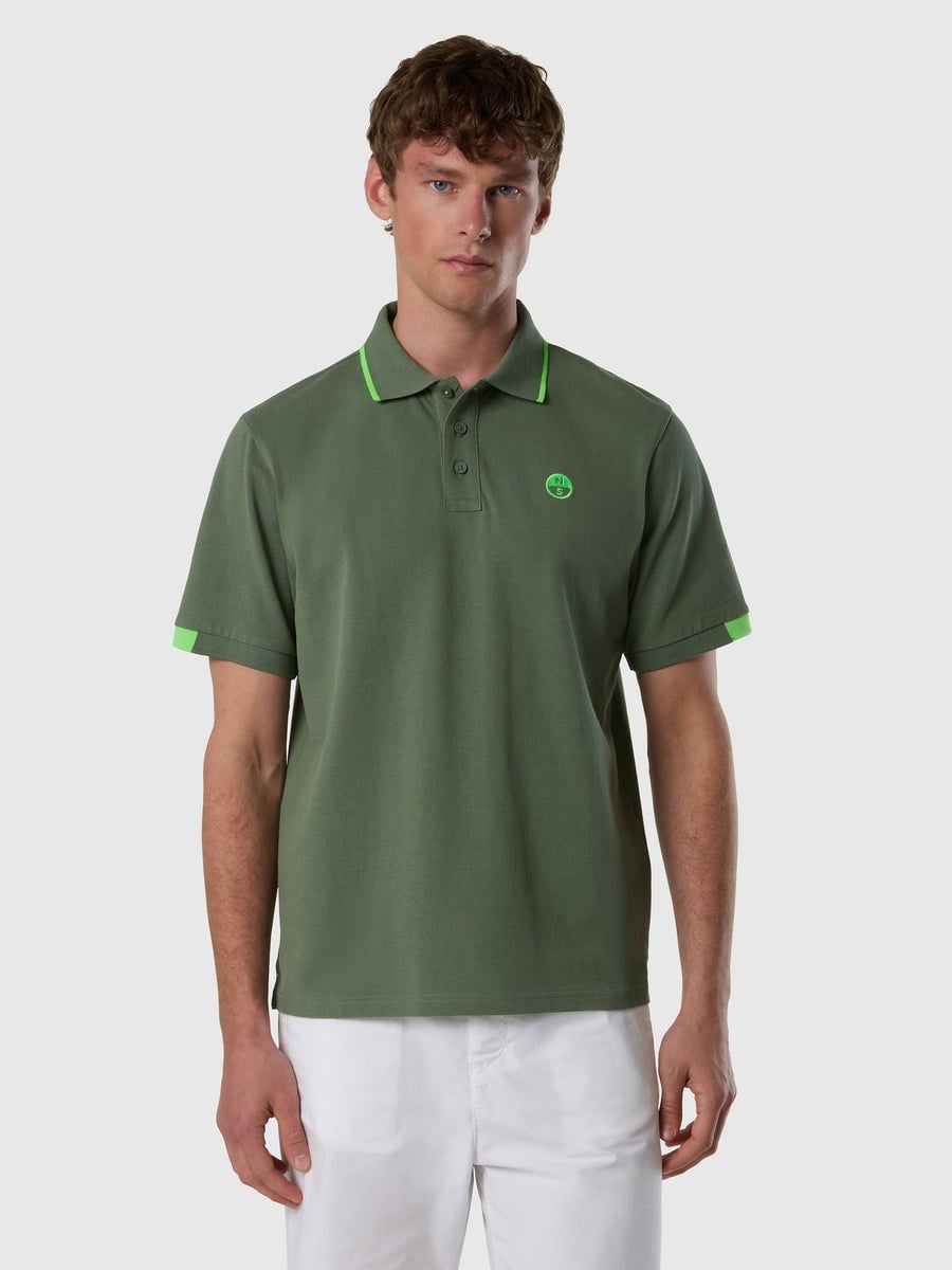 North Sails Kontrast Şertili Kısa Kollu Erkek Polo Yaka T-Shirt