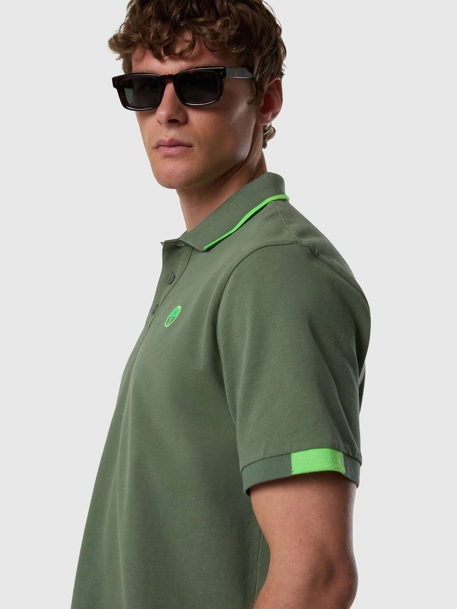 North Sails Kontrast Şertili Kısa Kollu Erkek Polo Yaka T-Shirt