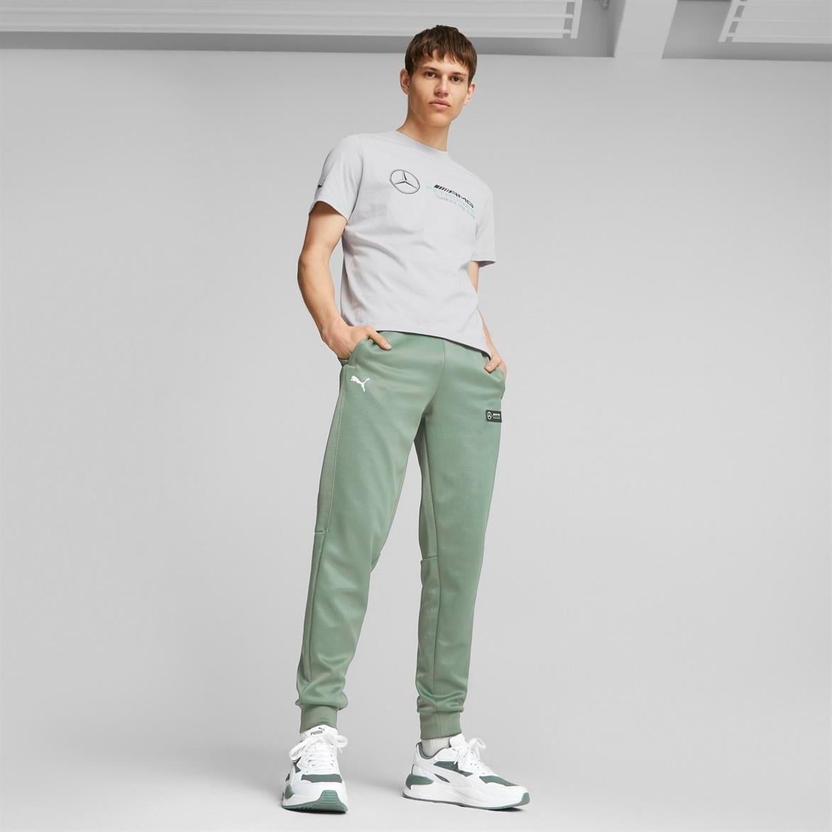 Puma MAPF1 ESS Logo Tee Mercedes Team Silver Erkek T-Shirt
