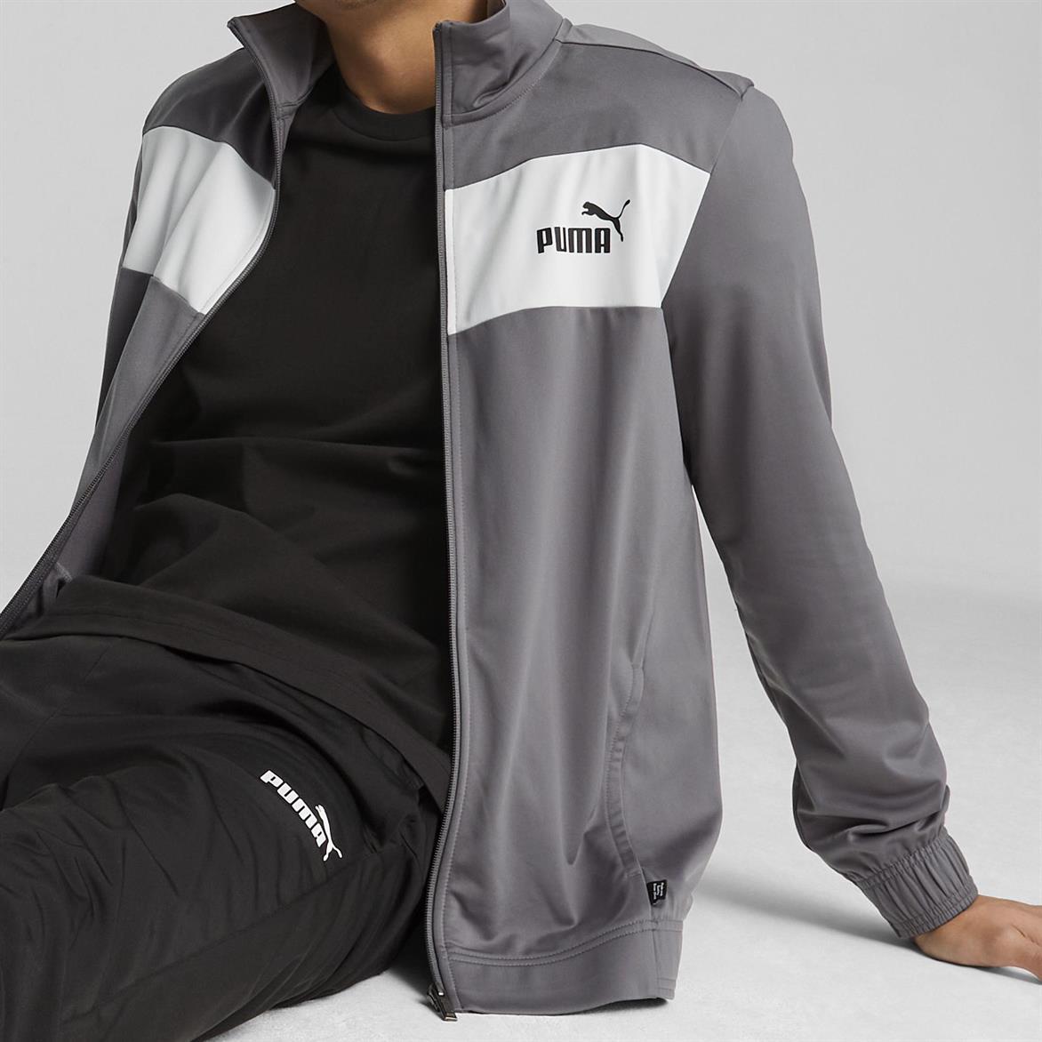 Puma Poly Suit cl Cool Dark Gray-PUMA White Erkek Eşofman Takımı