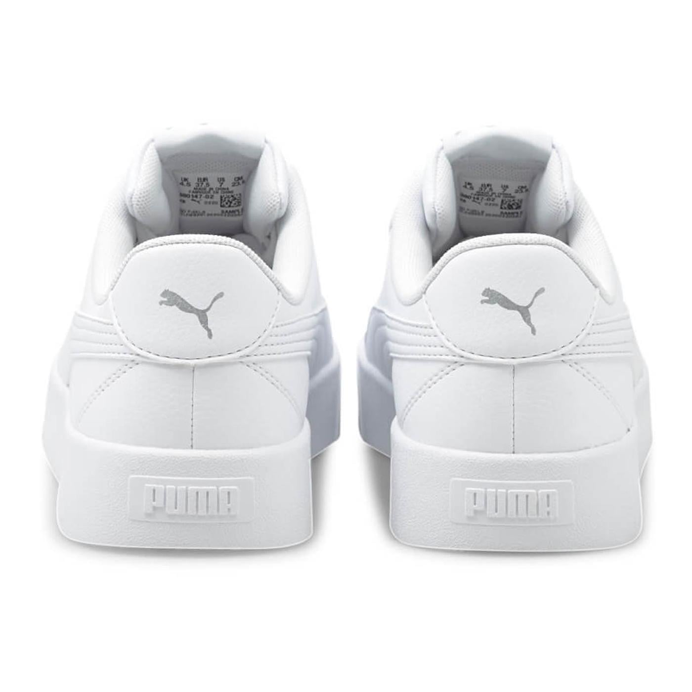 Puma Skye Clean-Puma White-White-Silver Kadın Spor Ayakkabı