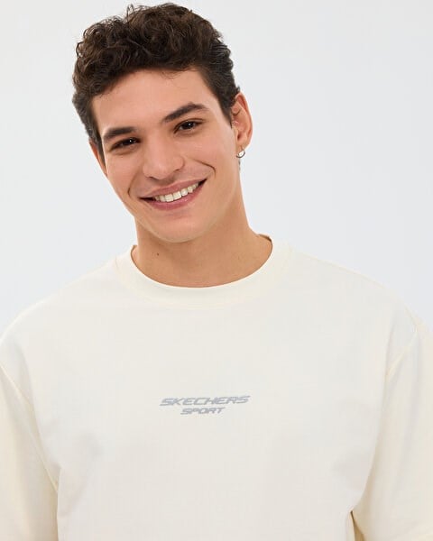 Skechers M Graphic Tee Reflect Logo Oversize Erkek T-Shirt