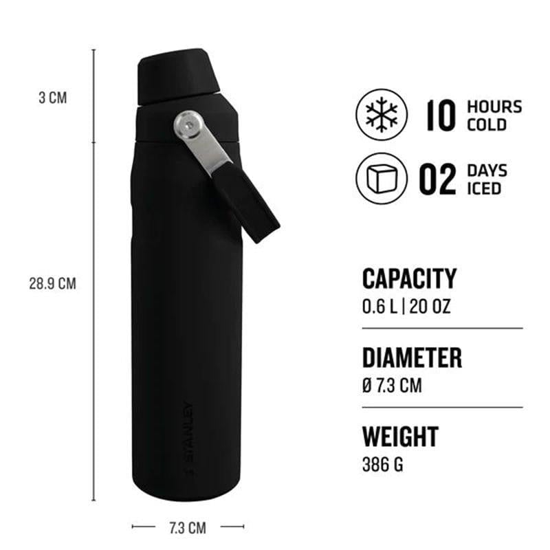 Stanley Stanley The Aerolight™ IceFlow™ Water Bottle Fast Flow 0.6L / 20oz Black Termos