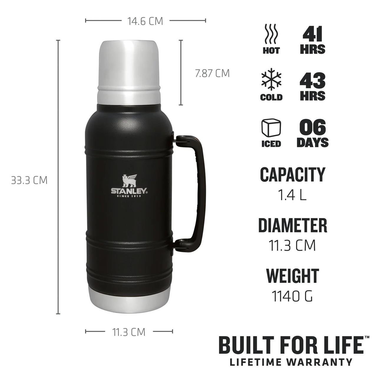 Stanley The Artisan Thermal Bottle 1.4L / 1.5Qt Black Moon Termos