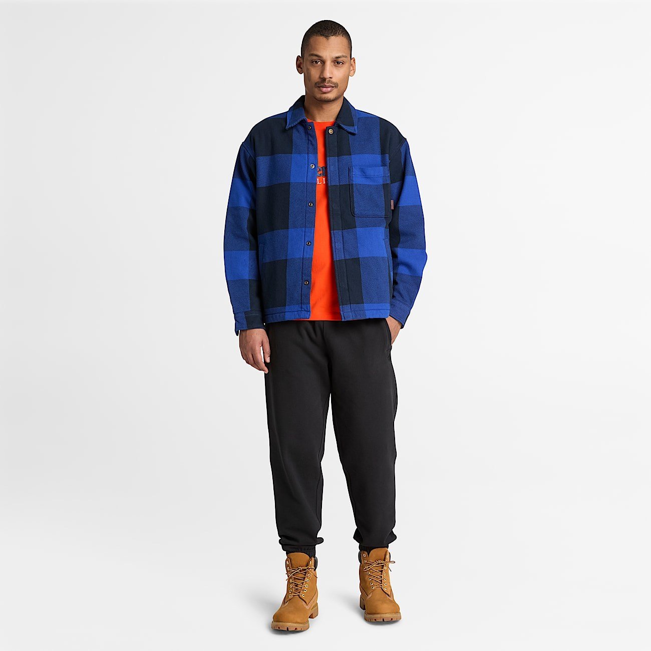 Timberland Fleece Lined Check Overshirt Erkek Gömlek