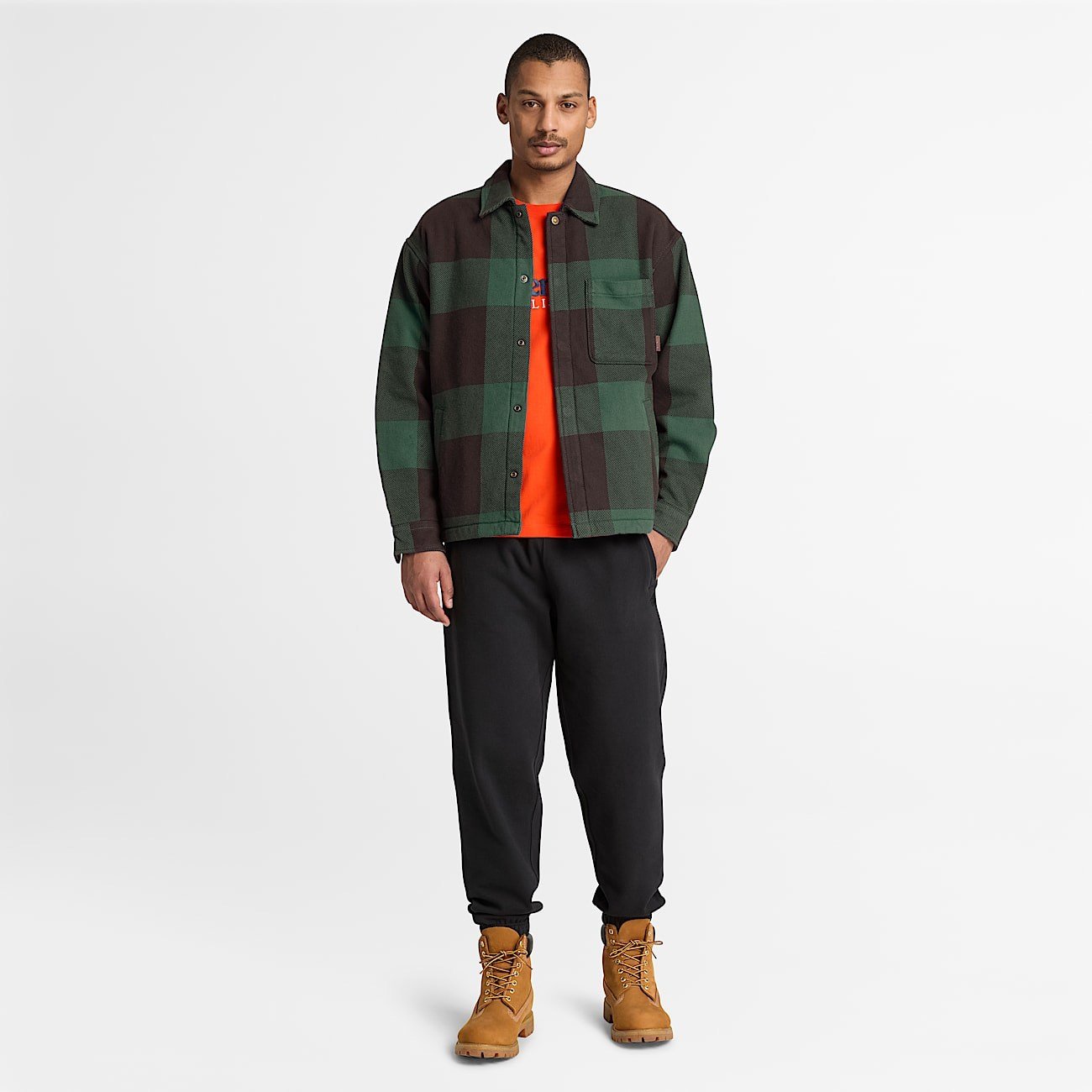 Timberland Fleece Lined Check Overshirt Erkek Gömlek