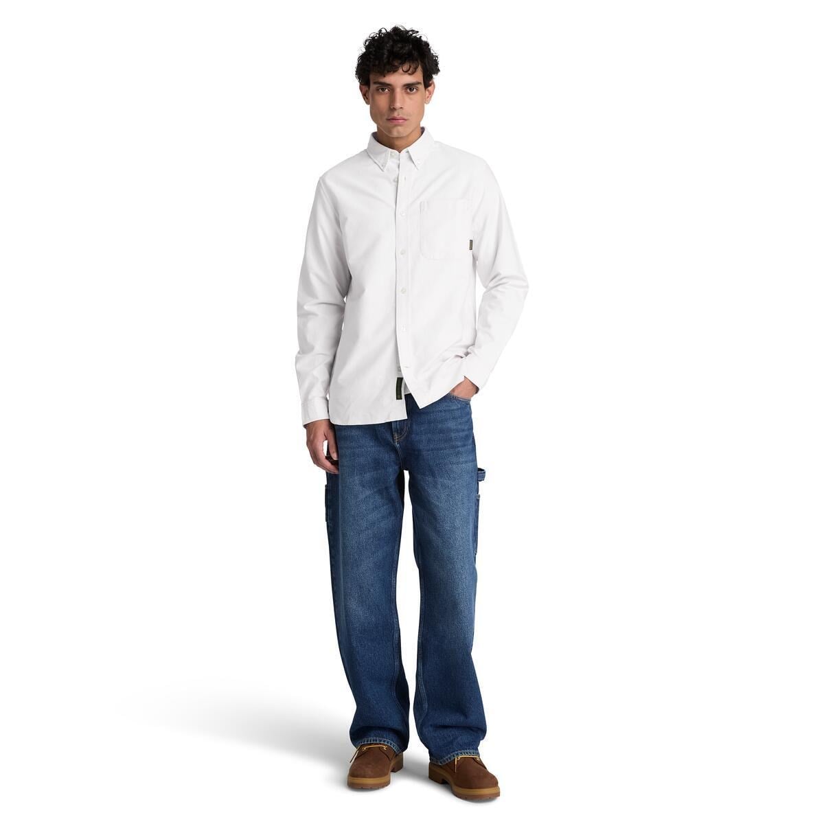 Timberland Lake Warner Solid Oxford Shirt Erkek Gömlek