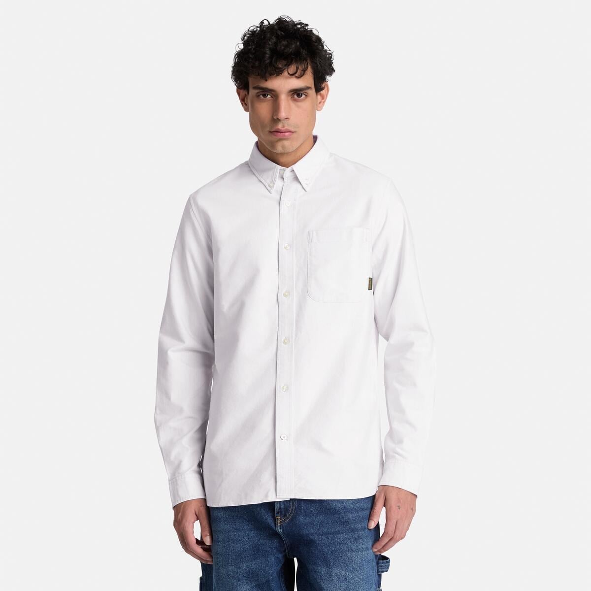 Timberland Lake Warner Solid Oxford Shirt Erkek Gömlek