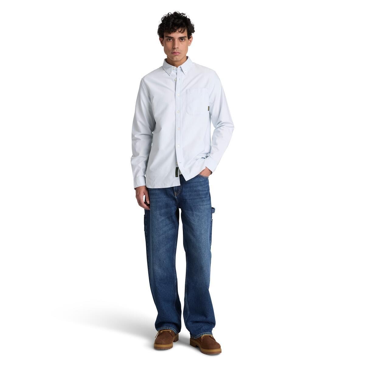 Timberland Lake Warner Solid Oxford Shirt Erkek Gömlek