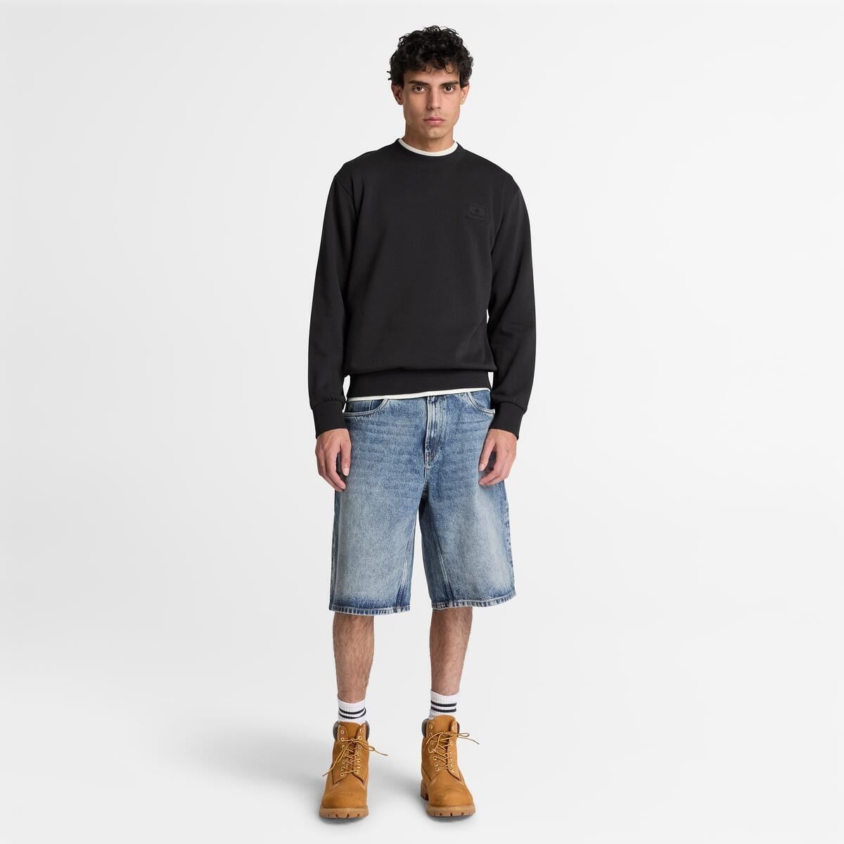Timberland Silicon Badge Bb Crew Erkek Sweatshirt
