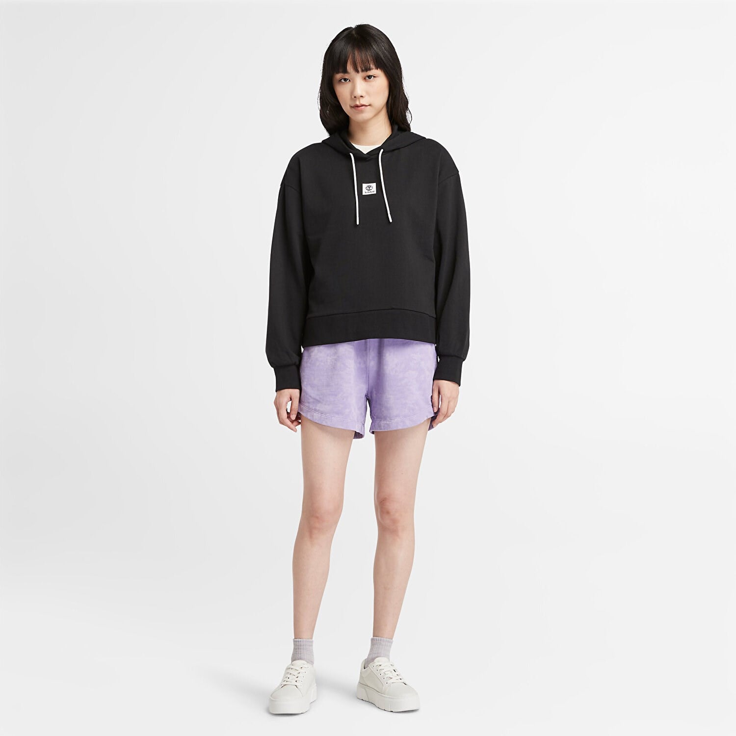 Timberland Stack Logo Loop Back Hoodie Kadın Sweatshirt
