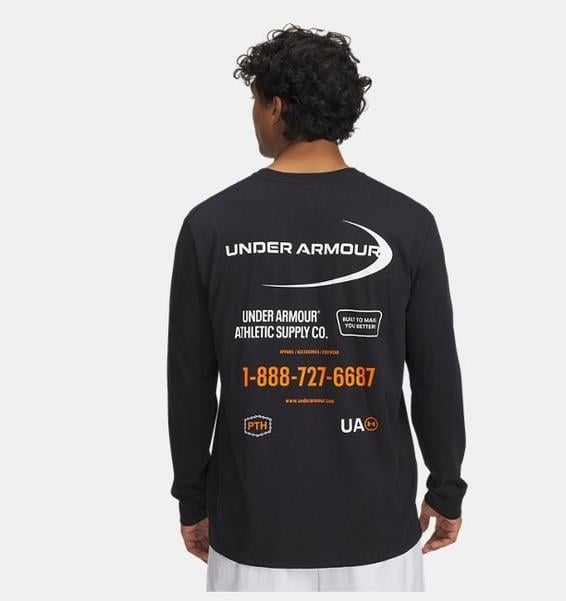 Under Armour UA M WORKWEAR LOGO LS Erkek Uzun Kollu T-Shirt