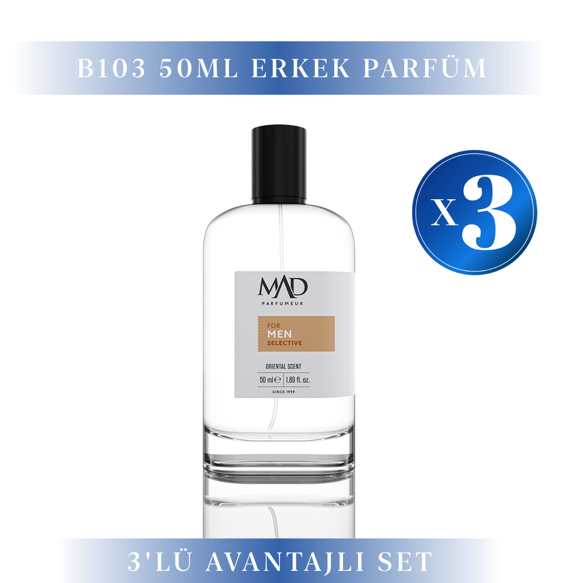 Mad Parfüm 3 Adet 50 ml B103 Selective Erkek Parfüm SetiMad Parfüm50 ml