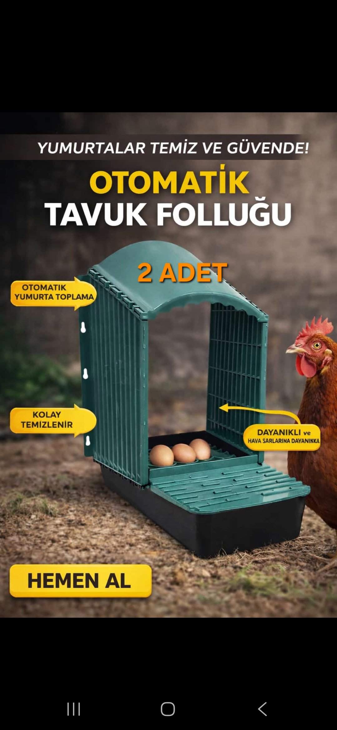 2 Adet Plastik Otomatik Tavuk Folluk | Hijyenik, Dayanıklı, Kolay Temizlenebilir
