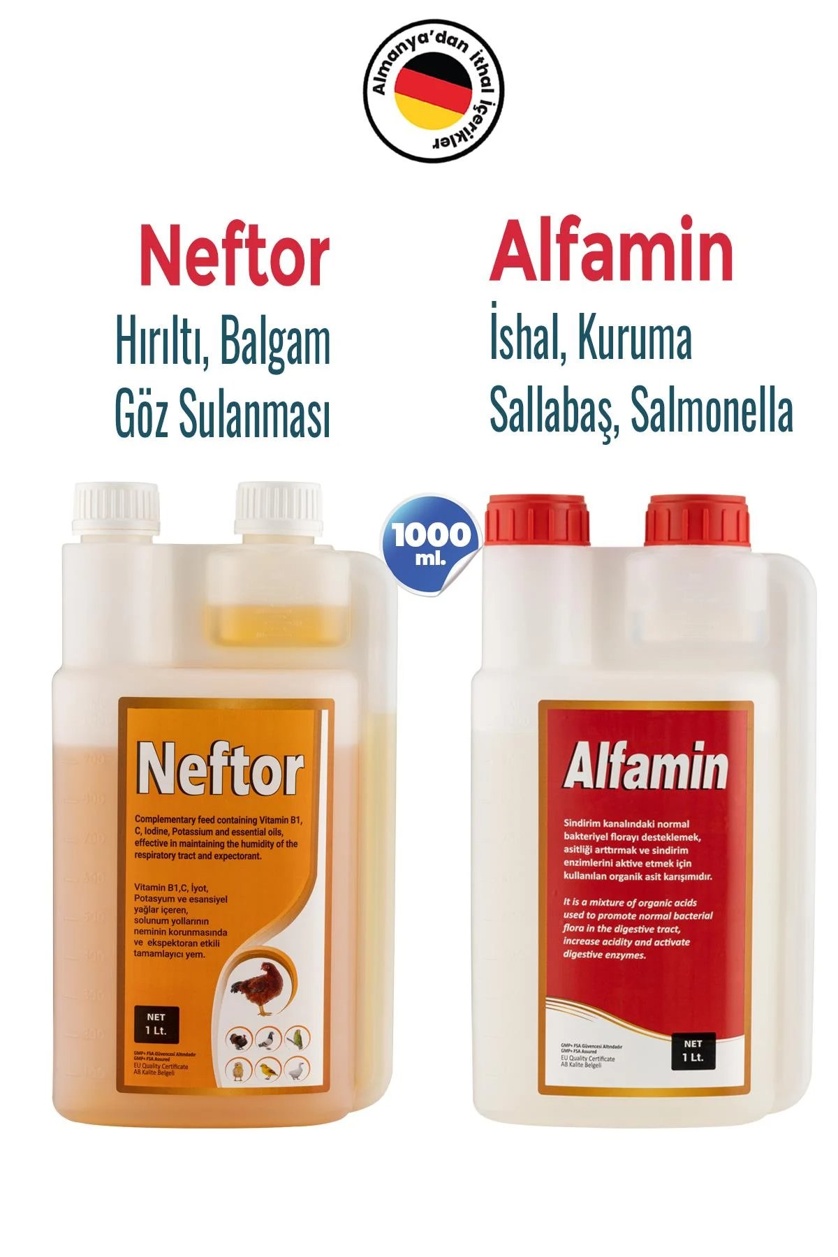 2li Kanatlı Seti 1 lt Neftor Hırıltı 1 lt Alfamin İshal