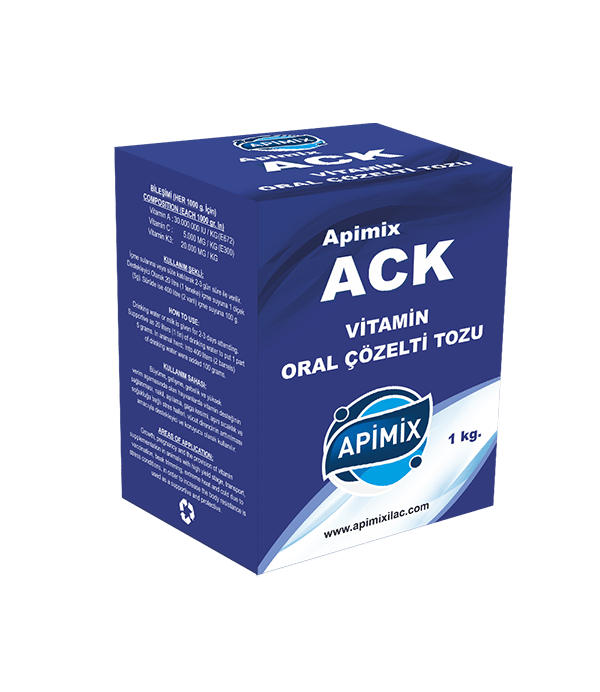 Apimix ACK 1 Kg | Vitamin A C K3 – Stres ve Bağışıklık Destekleyici