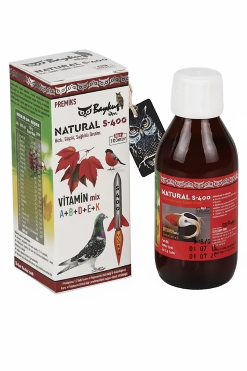 Baykuş Natural Mix S-400 - Kuş Geliştirici Vitamin 100 ML