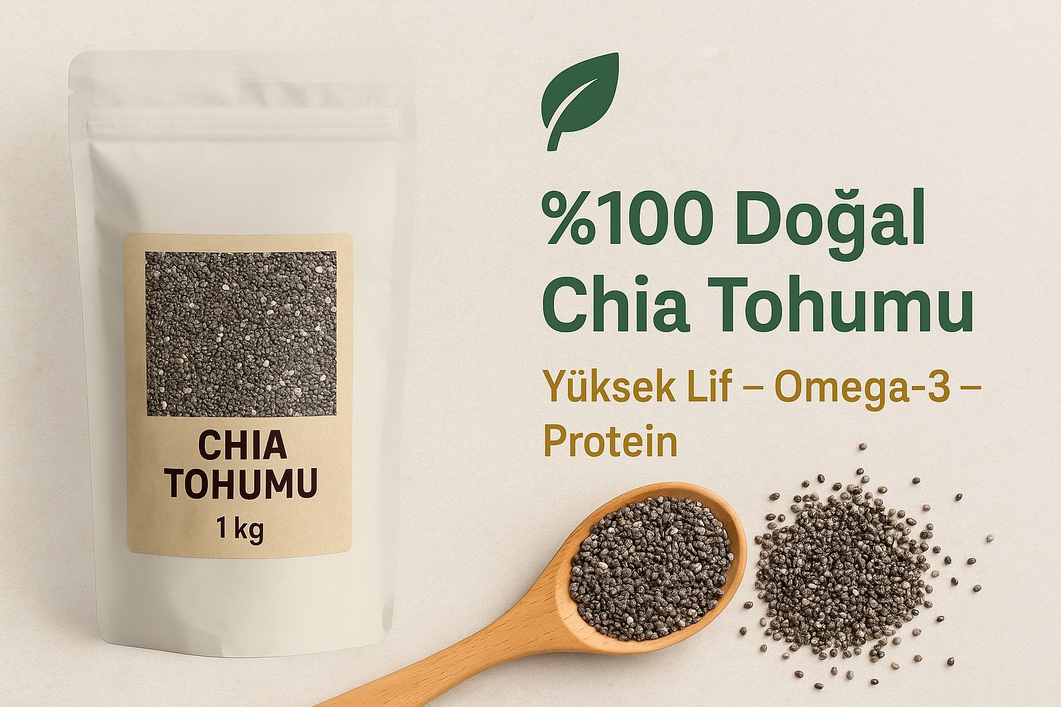 Chia Tohumu 1 Kg – Doğanın Süper Besini!
