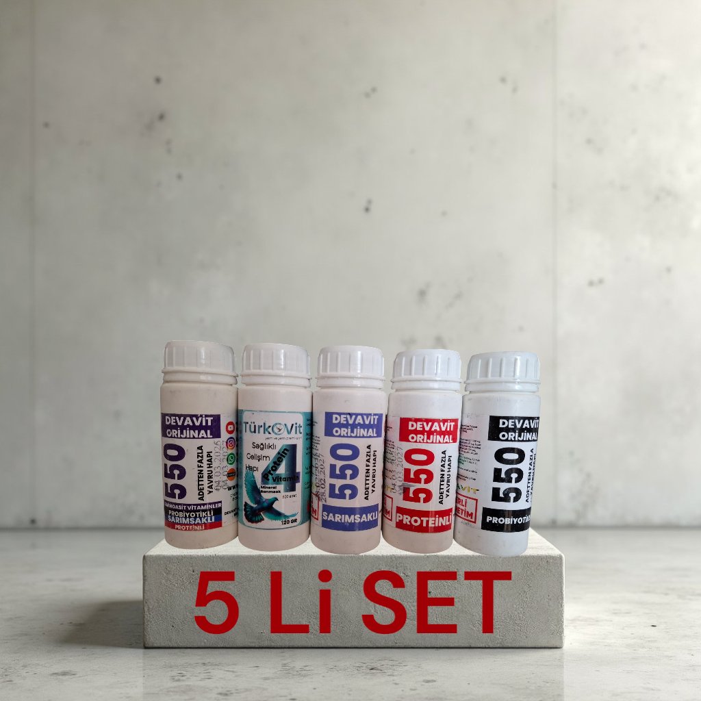 Devavit Yavru Gelişim Hapı Seti – 5'li Paket | Güvercinler İçin Komple Destek