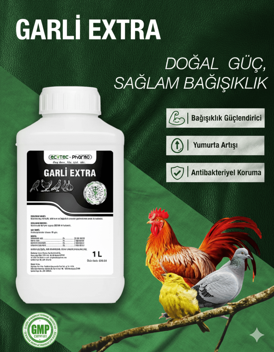 Garli Extra 1 Litre | Kanatlı Hayvanlar İçin Bitkisel Bağışıklık ve İştah Destekleyici