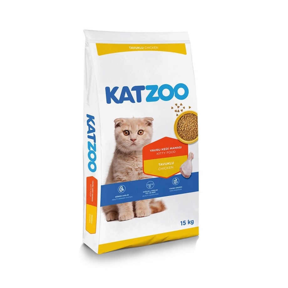 Katzoo Yavru Kedı MamasıTavuklu15Kg