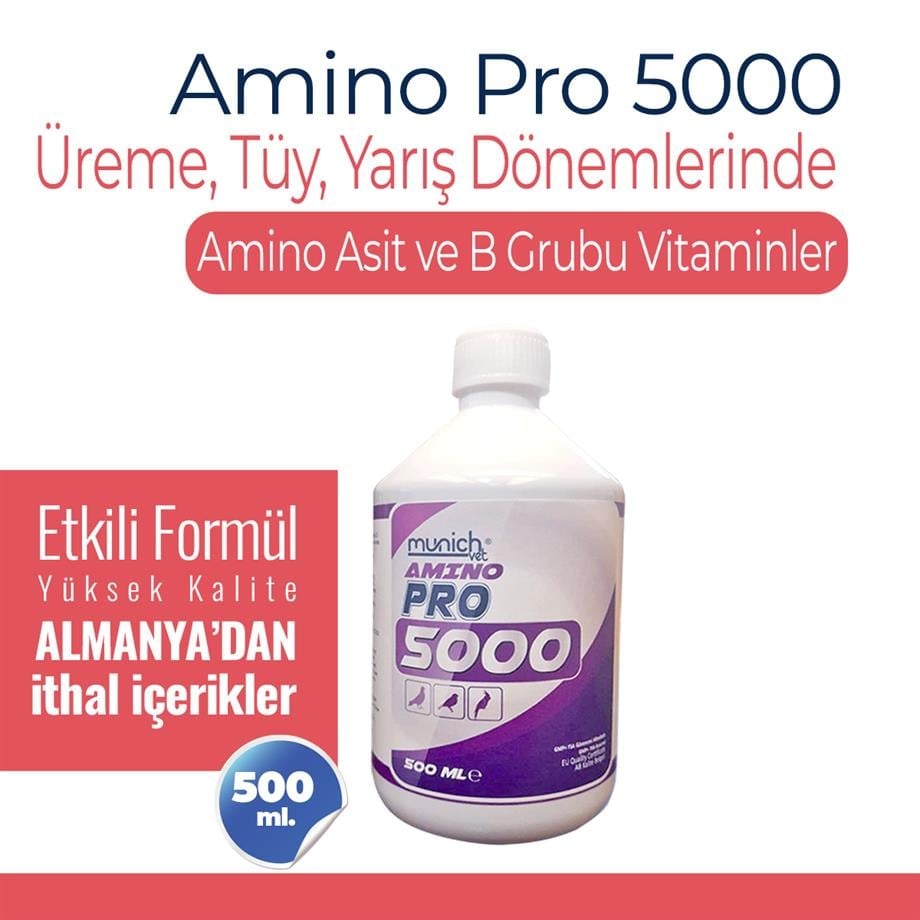 Munich Vet Amino Pro 5000-Amino Asit 500 ml
