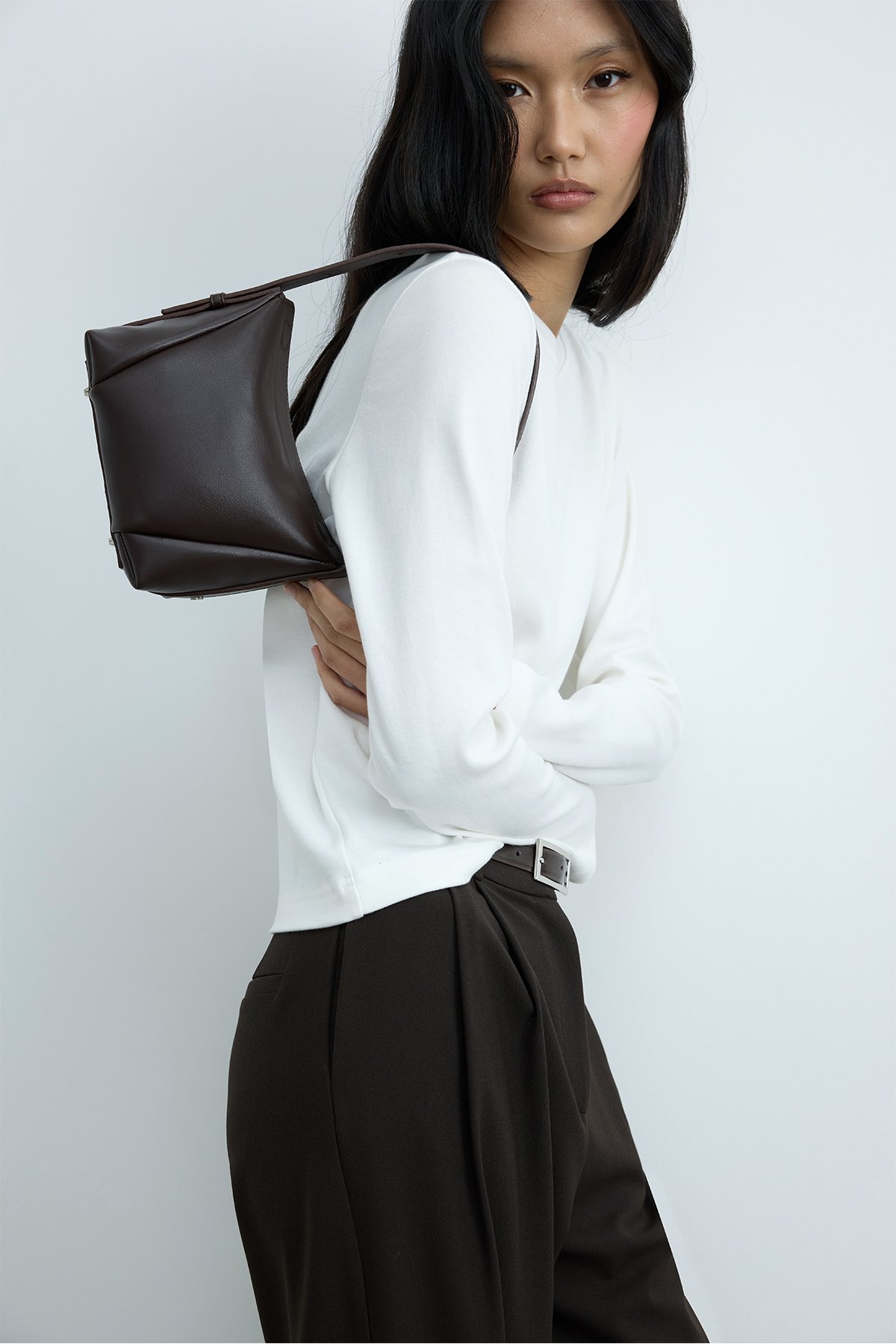 Acı Kahve Rhan Deri Mini Çanta