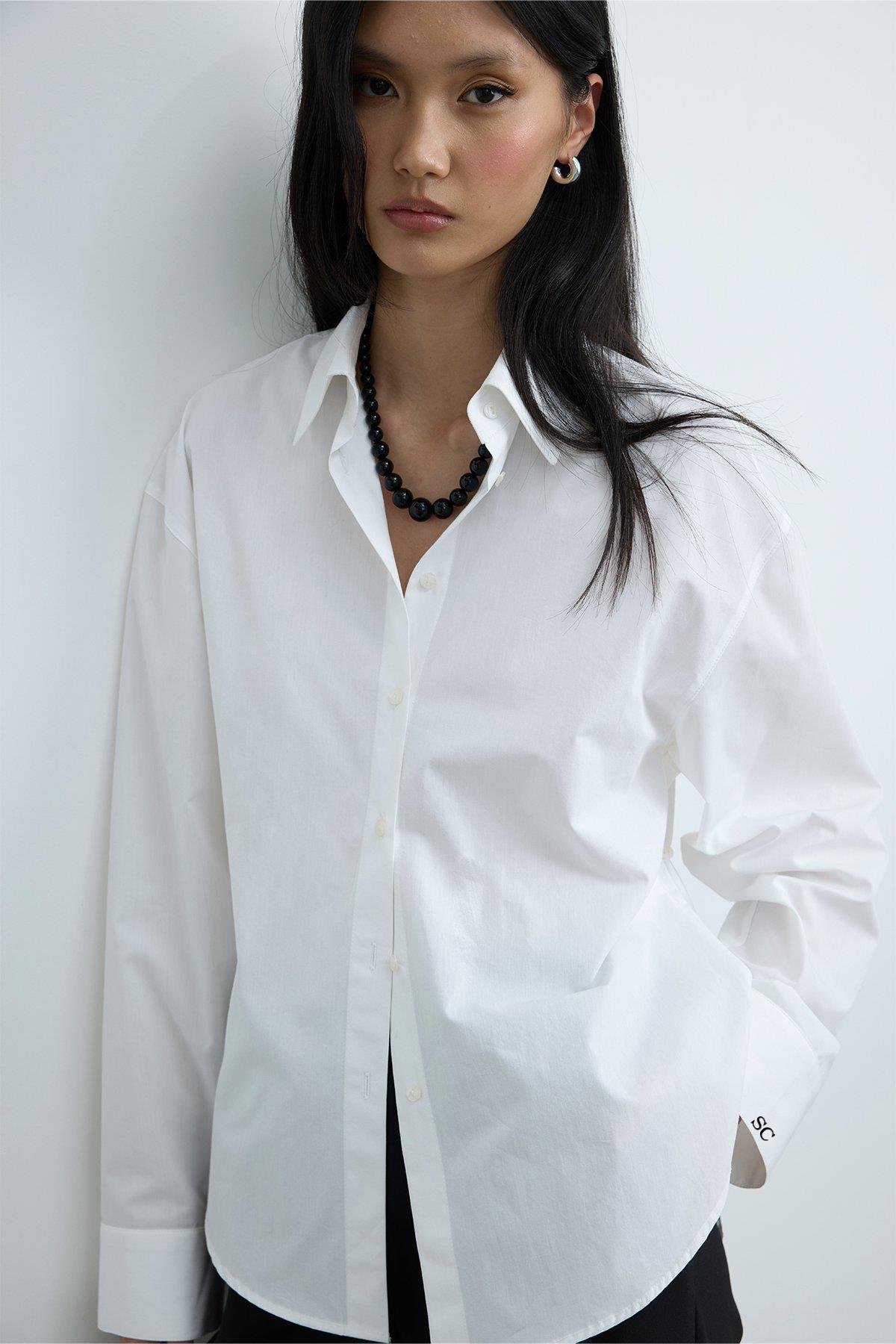 Beyaz Kişiselleştirilebilir Gömlek