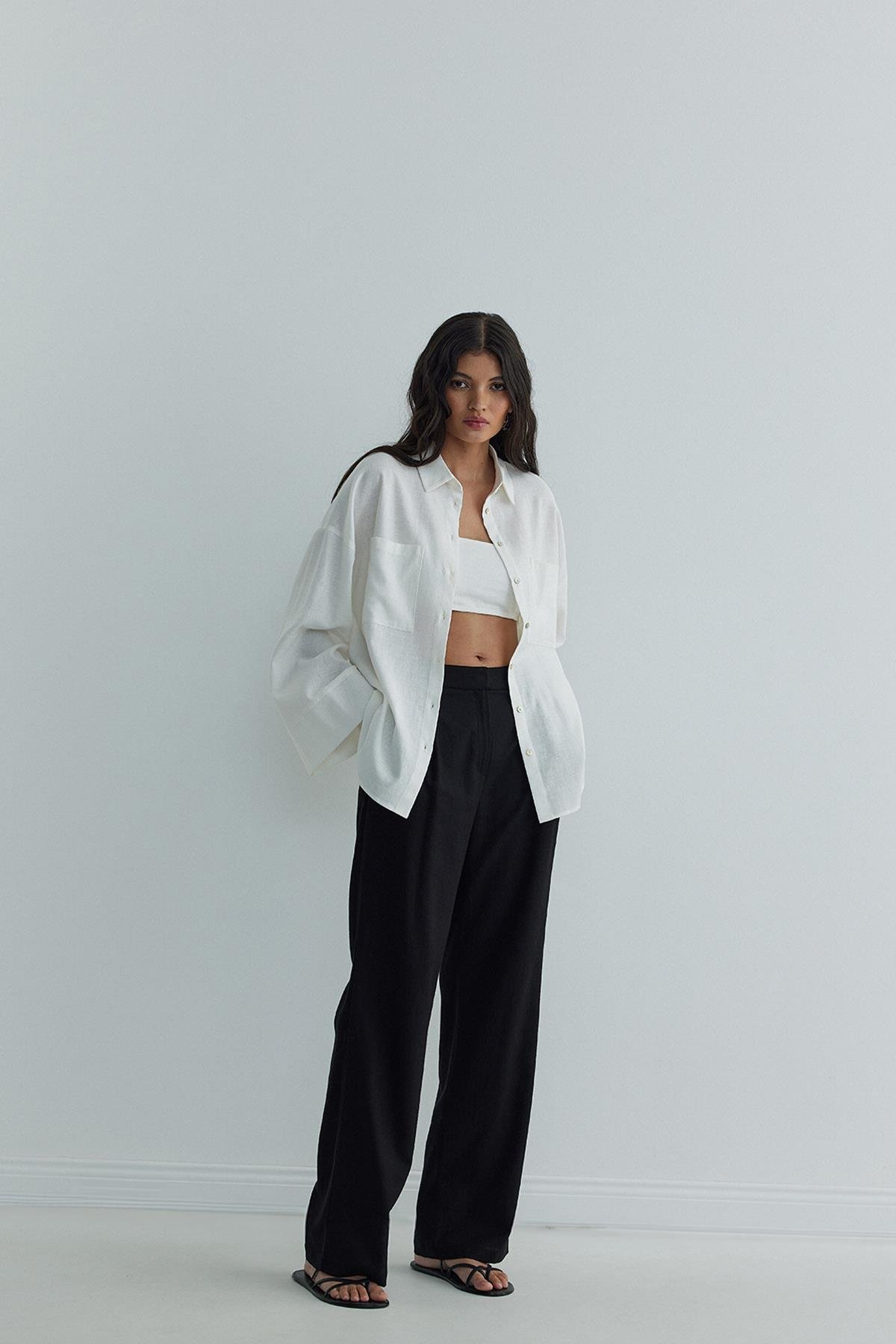 Milos Linen Kimono Shirt