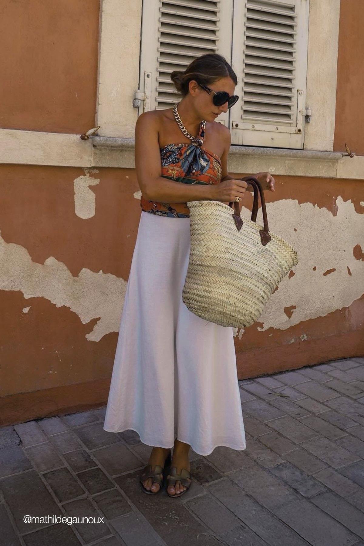 Beyaz Serena Kloş Etek