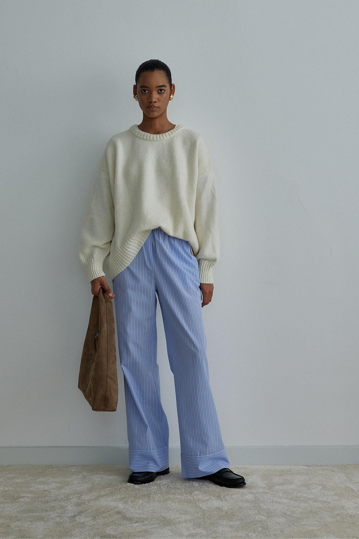 Ecru Owen Crew Neck Sweater