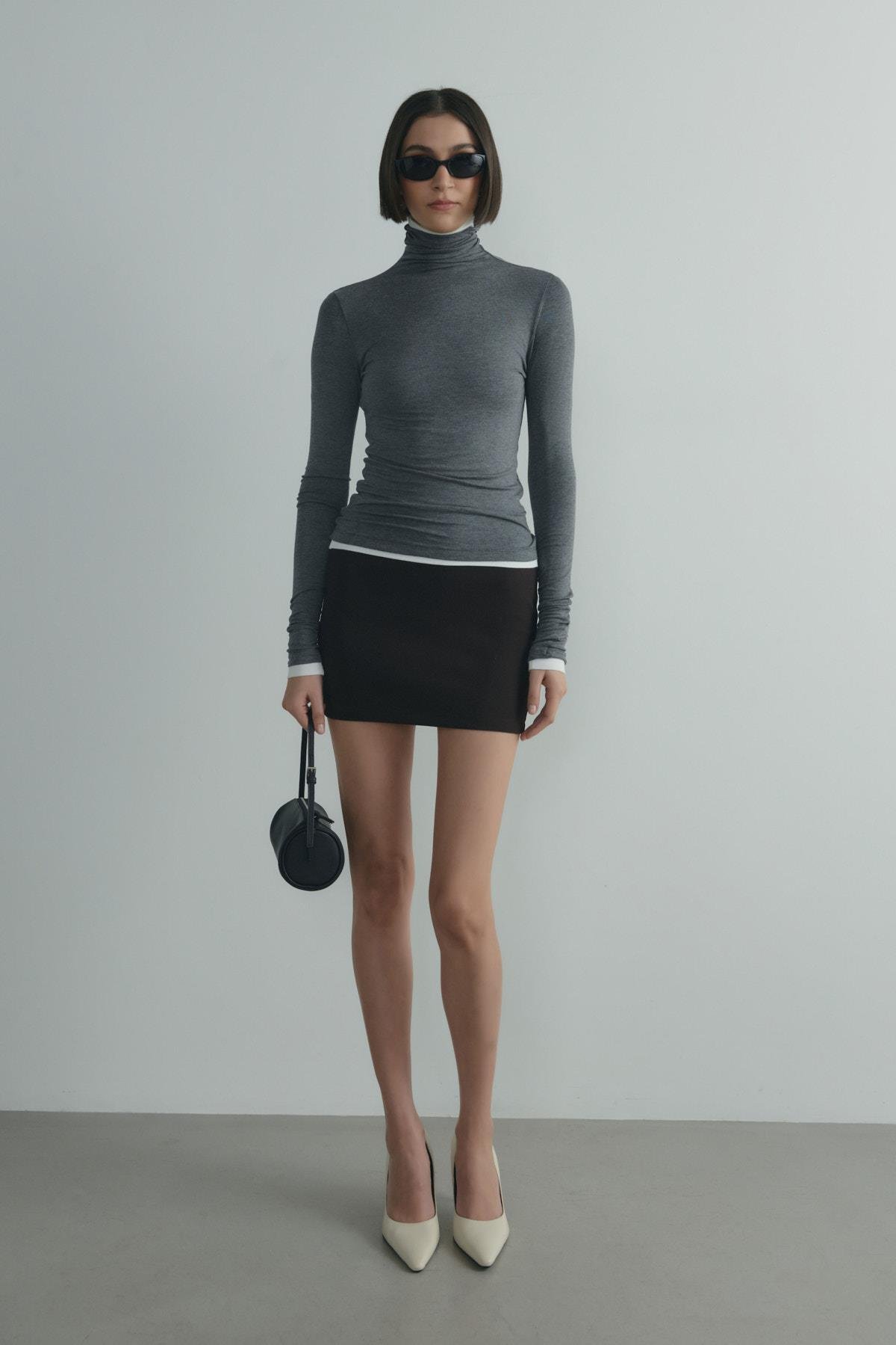 High-Neck Tencel Top