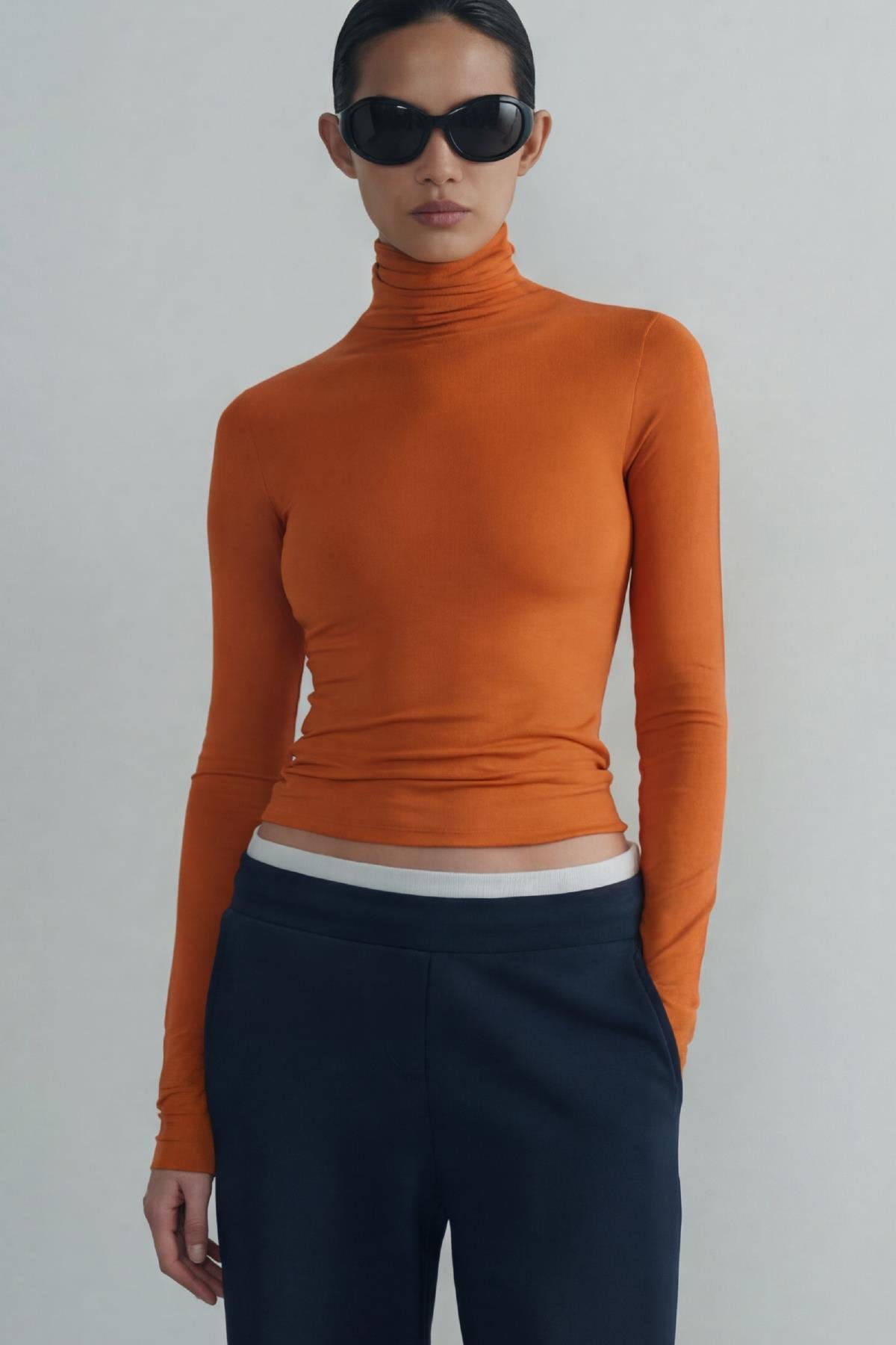 High-Neck Tencel Top