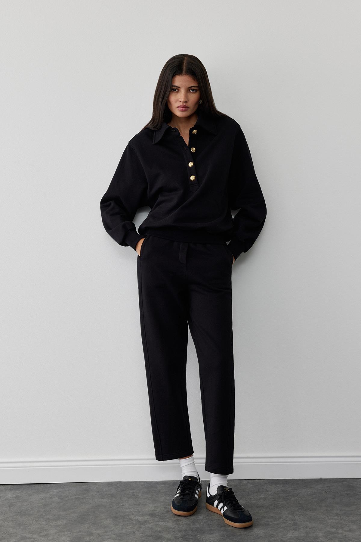 Black Pigalle Carrot-cut Trousers