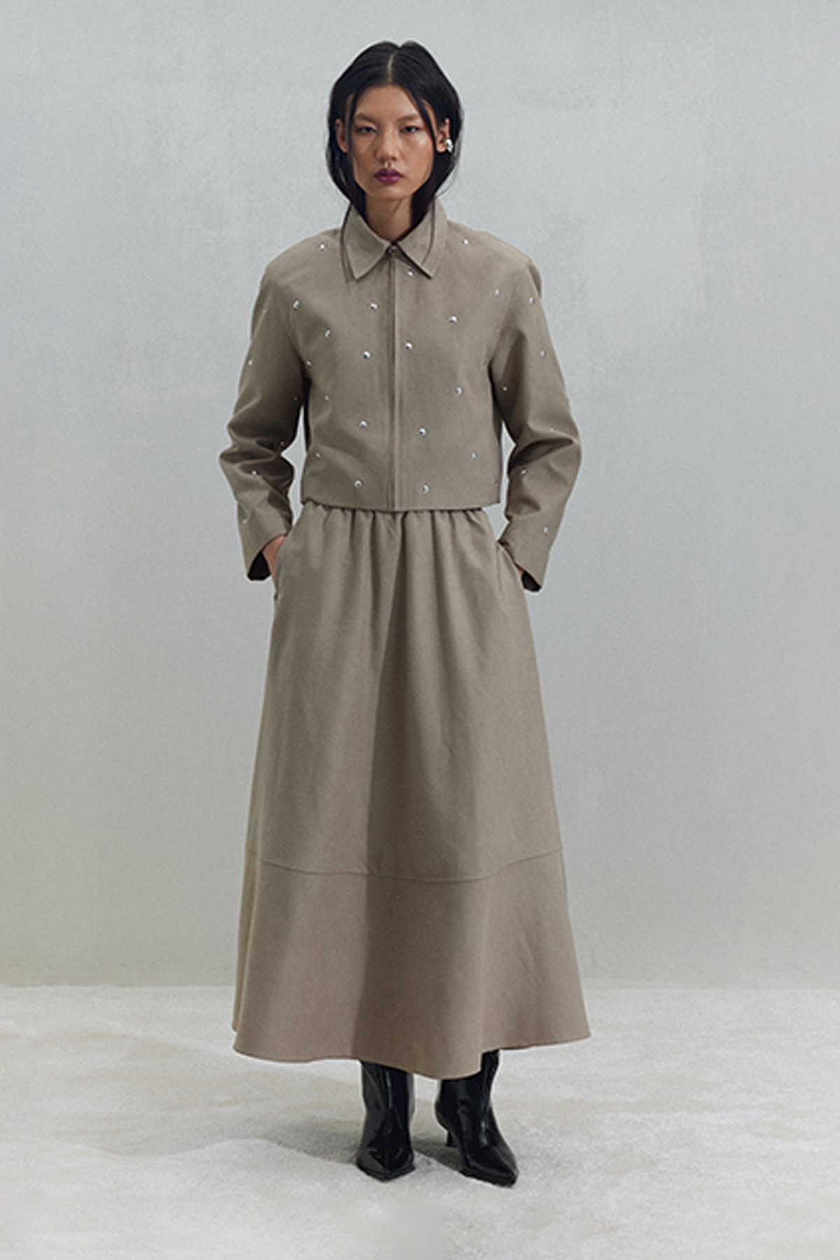 Gabriel Studded Suede Jacket