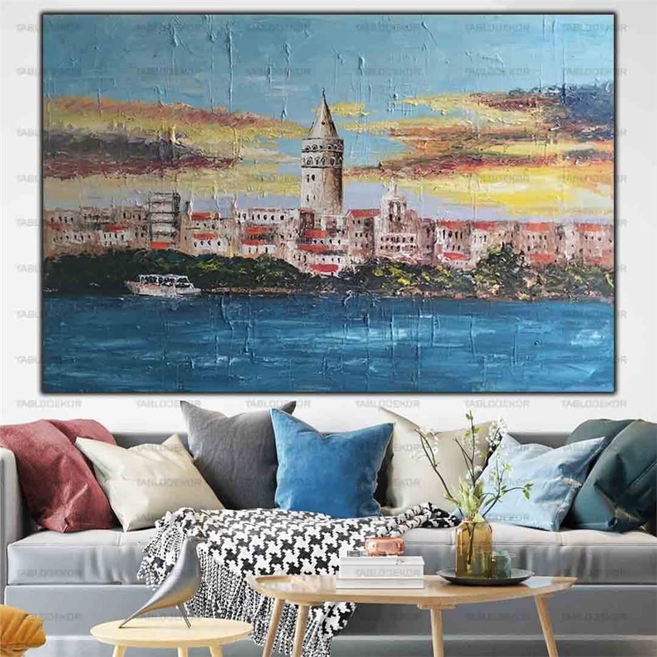 GALATA KULESİ MANZARALI İSTANBUL TABLOSU VE DENİZ ORİJİNAL YAĞLI BOYA TABLO ürününe, ORİJİNAL YAĞLI BOYA TABLOLAR kategorisinden hemen satın alabilirsiniz.