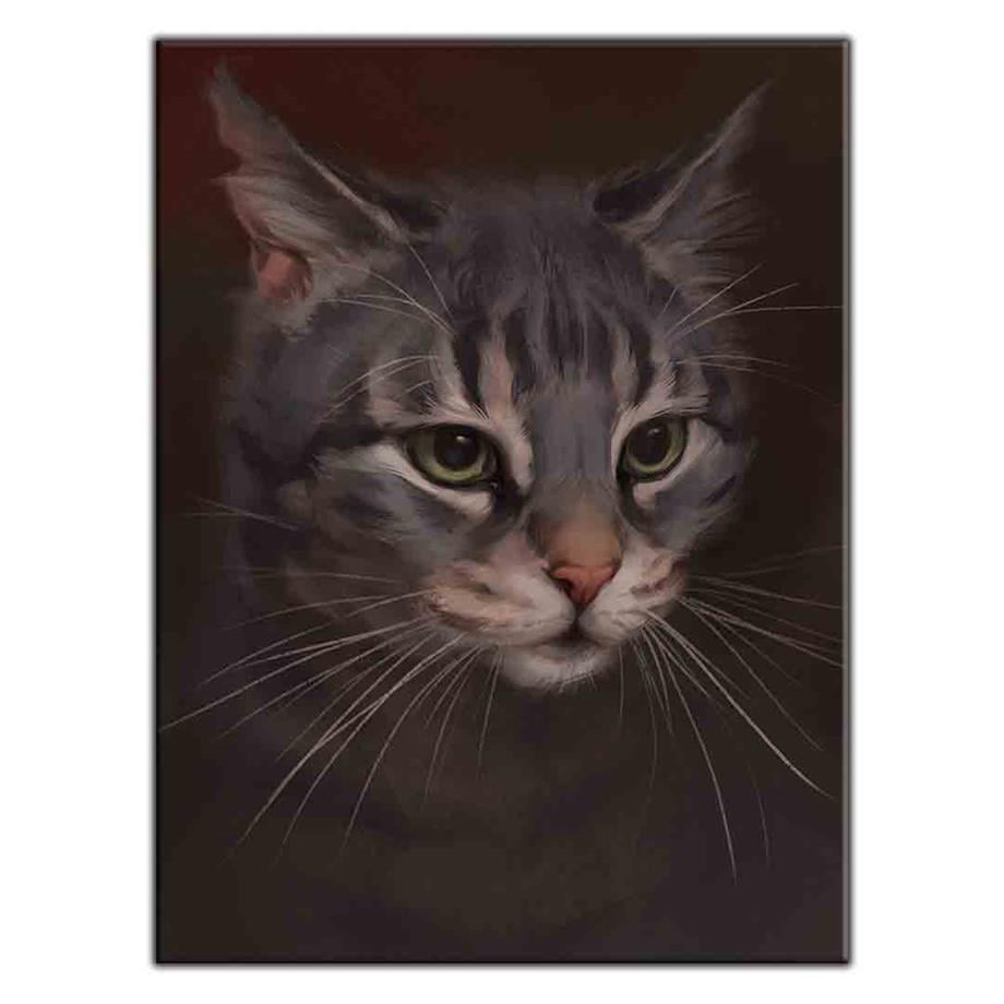 YEŞİL GÖZLÜ KIZGIN BAKAN TEKİR KEDİ KANVAS TABLO ürününe, KANVAS TABLOLAR kategorisinden hemen satın alabilirsiniz.